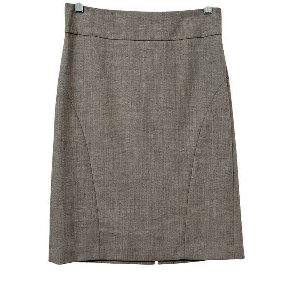 Banana Republic Wool Blend Heathered Pencil Skirt Size 2 Office Business Modest - Picture 1 of 10